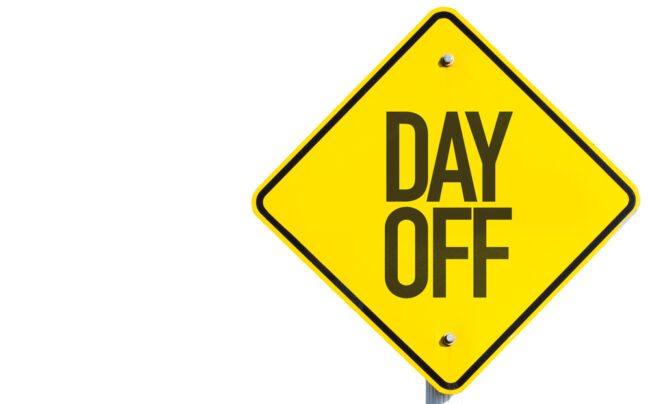 yellow Day Off road sign