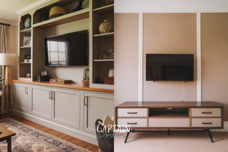 TV Stand Decor That Hides Toys